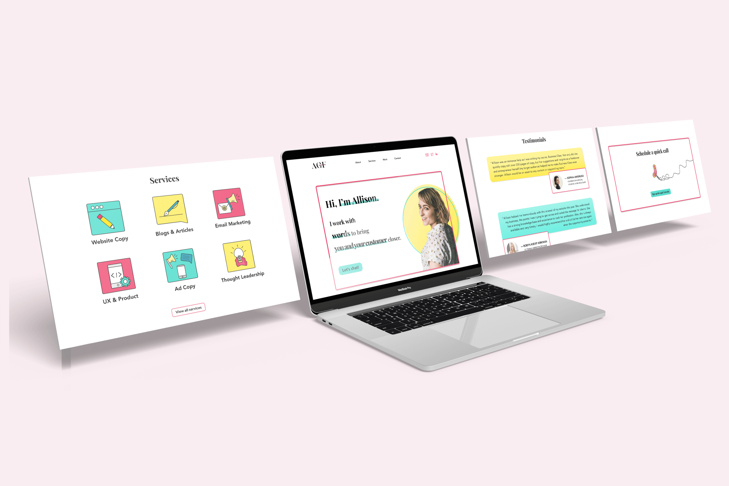 Homepage final screens