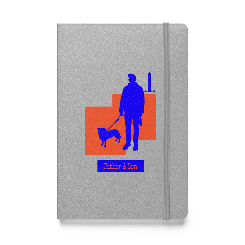 Custom hardcover notebook silver