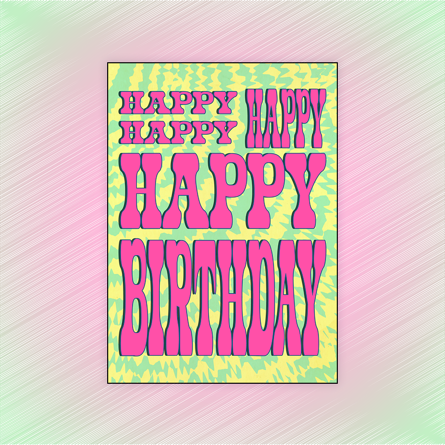 Birthday card design 4