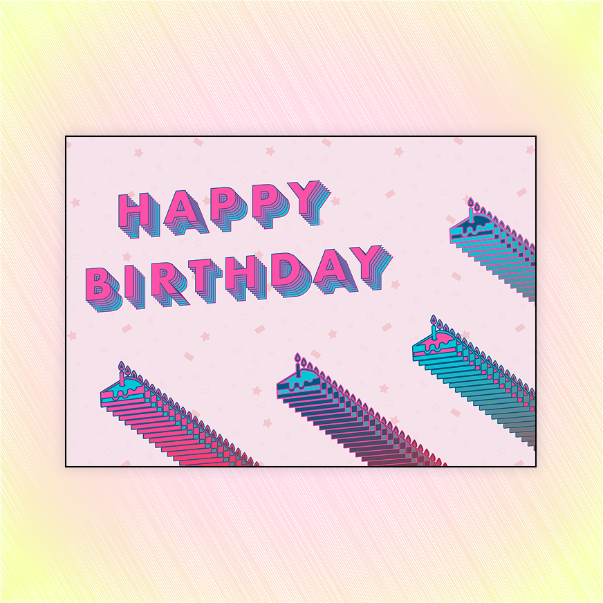 Birthday card design 5