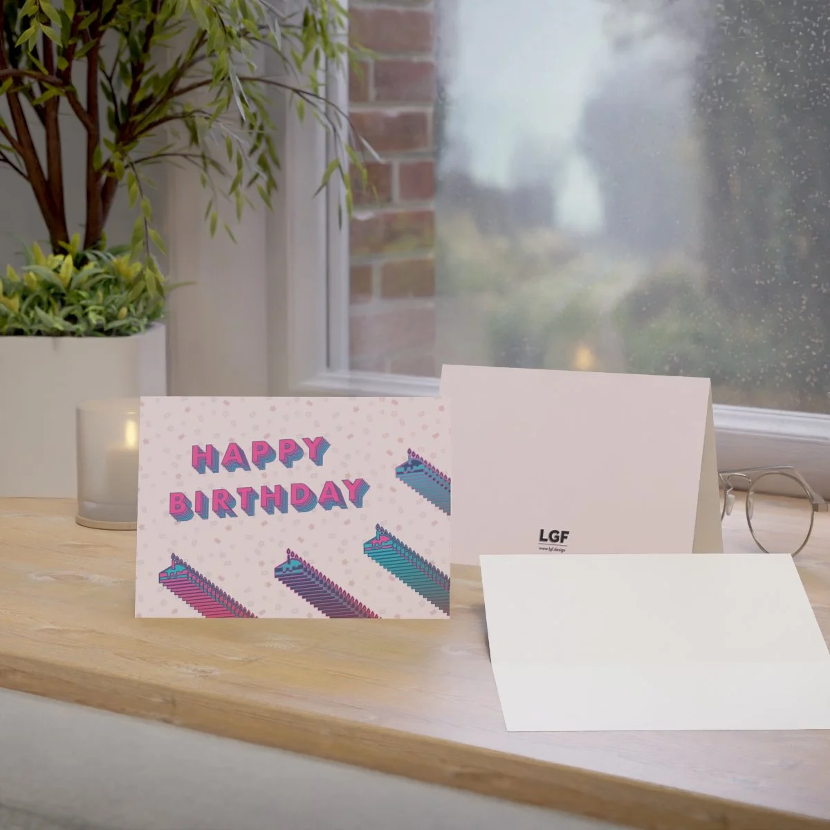 Cake Slice card lifestyle photo
