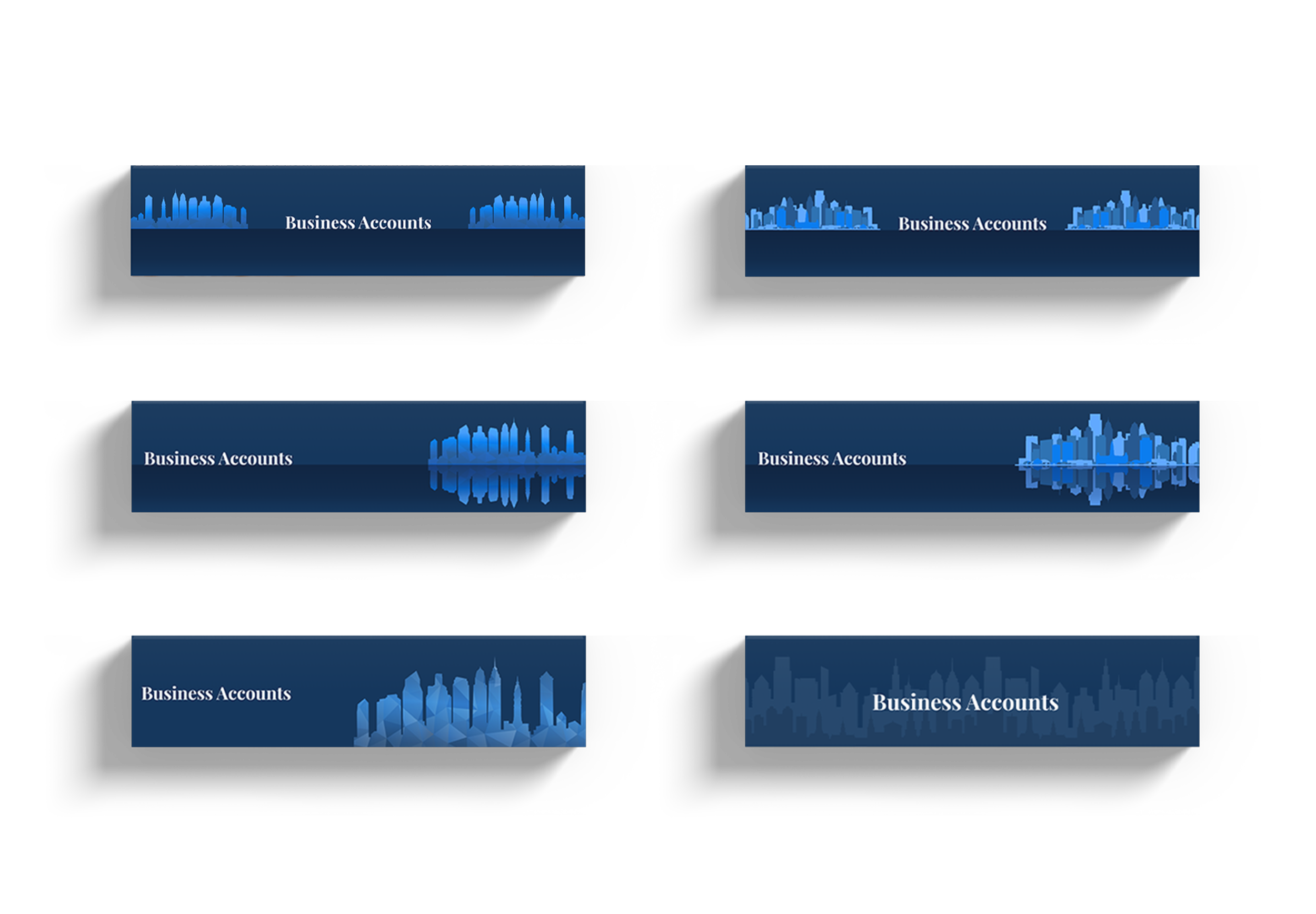 Meridian Bank topfold banner design options