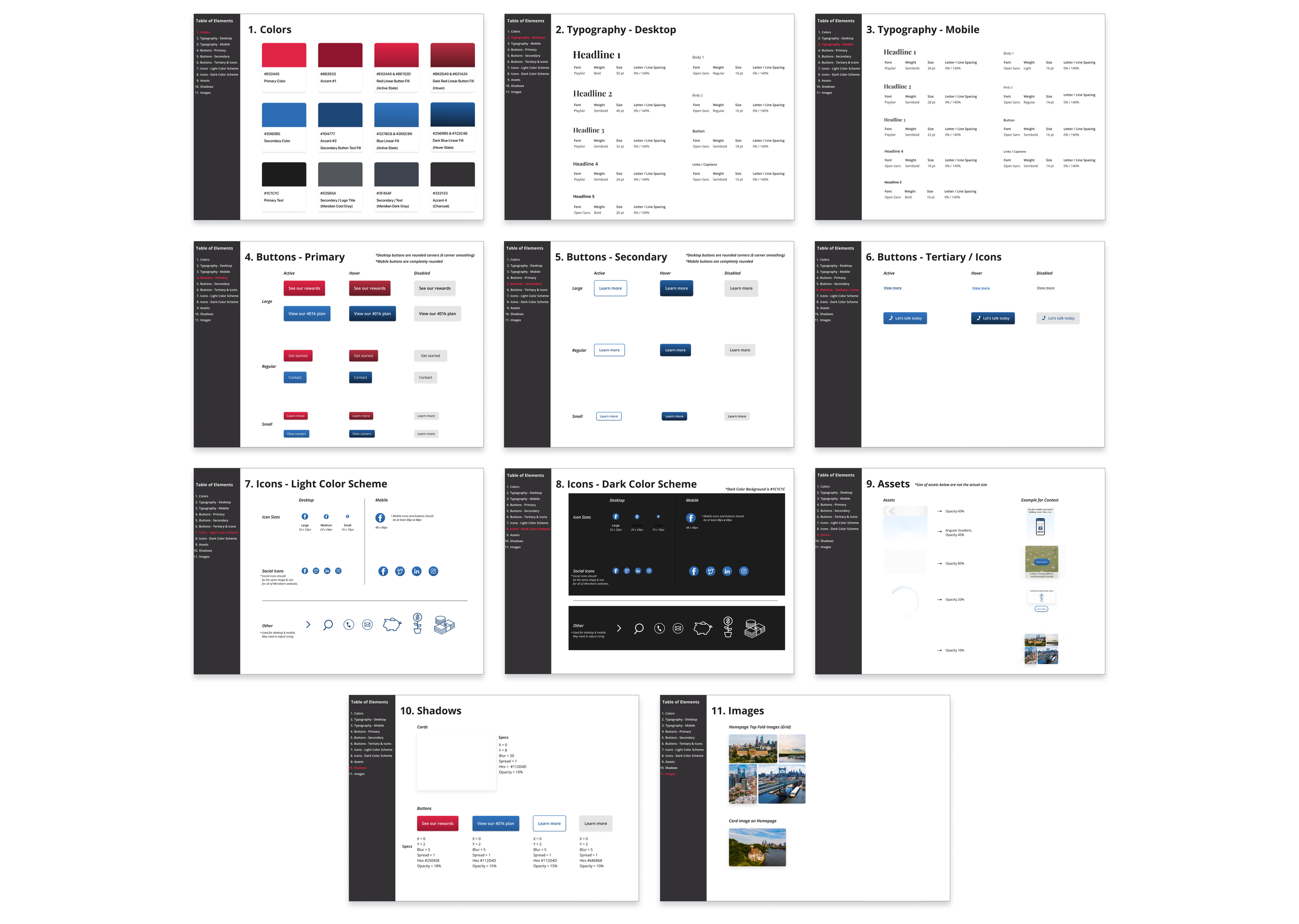 Meridian Bank UI kit