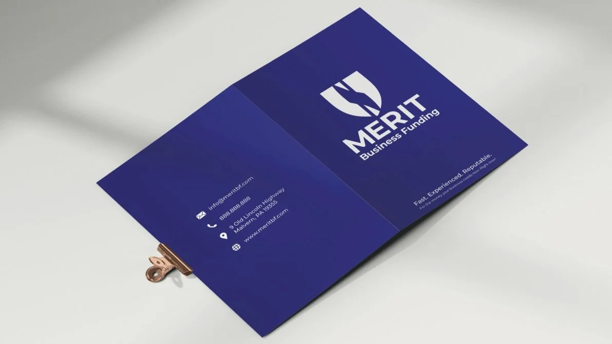 Merit branded brochure mockup